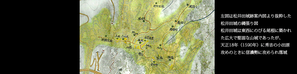松井田城の縄張り図